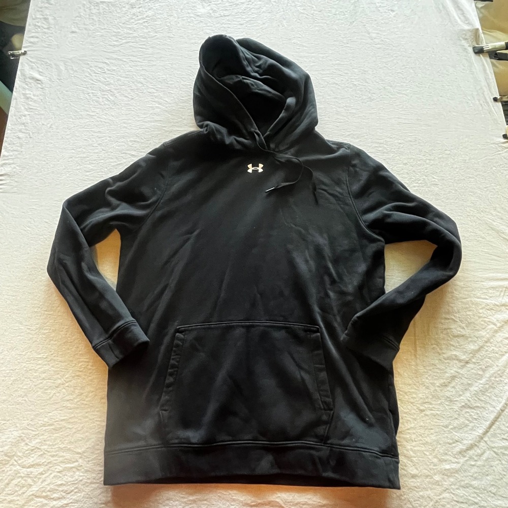 Under Armour ColdGear Mens‎ Black Loose Fit Fleece Hoodie Sweatshirt Large